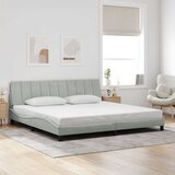  Okvir za krevet bez madraca Hanko svjetlosivi 200 x 200 cm baršunasti | shoptok.hr