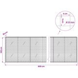  Gabion s žicom debljine 3,5 mm i mrežom 5x5 cm 800x20x100 cm | shoptok.hr