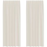 vidaXL Voile zavese z žepi za palice 2 kosa kremne barve, (5000298343) | Shoptok.si