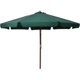  Vrtni suncobran s drvenom šipkom 330 cm zeleni | shoptok.hr