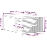  Stenski nočni omarici 2 pcs Siva Sonoma 34,5 x 33 x 20 cm, (5000209777) | Shoptok.si