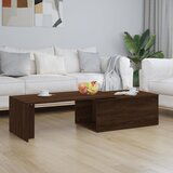 The Living Store Klubska mizica rjav hrast 150x50x35 cm inženirski les - Klubska Mizica, (21574690) | Shoptok.si
