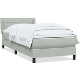  Box Spring krevet s madracem svijetlo sivi 80x210 cm baršun | shoptok.hr