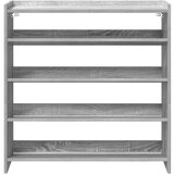 vidaXL Regal za čevlje siva sonoma 80x25x81 cm inženirski les | Shoptok.si