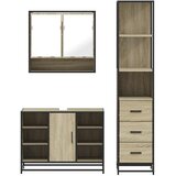  3-dijelni set kupaonskog namještaja boja hrasta sonome drveni | shoptok.hr