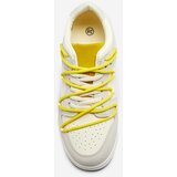 Resti White and gray women's sports sneakers with yellow laces Olierinc - Footwear | Shoptok.si