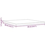  Ploča za stol 40 x 40 x 1 7 cm četvrtasta od masivne borovine | shoptok.hr