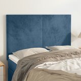vidaXL Posteljno vzglavje 4 kosa temno moder 72x5x78/88 cm žamet | Shoptok.si