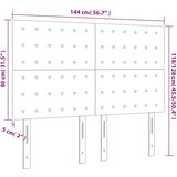  LED uzglavlje plavo 144x5x118/128 cm od tkanine | shoptok.hr