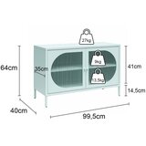 Støraa Svetlo modra kovinska vitrina 100x64x40 cm Luna – | Shoptok.si