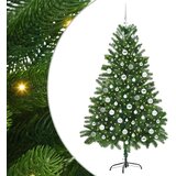 vidaXL Božično drevo med 300 LED z stojalom Zelena 180 cm PE | Shoptok.si