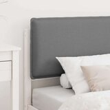 vidaXL Posteljni okvir z oblazinjenim vzglavjem Svetlo siva | Shoptok.si