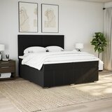  Krevet s oprugama i madracem crni 200x200 cm od tkanine | shoptok.hr