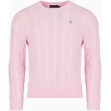 PULL COL ROND EN MAILLE TORSADEE Ružičasta