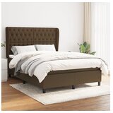 vidaXL Box spring postelja z vzmetnico temno rjav 140x190 cm Cene