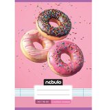 NEBULO spenjeni zvezek za 2. razred, črtasti, A5, 16-32, z ljubkim motivom - krofi | Shoptok.si