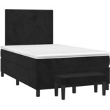 Box spring krevet s madracem crni 120 x 200 cm baršunasti | shoptok.hr