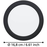 Eglo 901388 - led ugradno svetlo fueva LED/10,5W/230V prečnik 16,8 cm crno | Eponuda.com