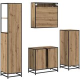  Set namještaja za kupaonicu 4 pcs hrast artisan 65 x 33 x 60 cm | shoptok.hr