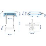 Ricokids RK-287 sklopiva kada za bebe – s termometrom, stalkom i uloškom, bijelo-plava | shoptok.hr