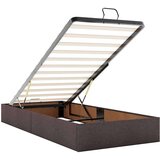 vidaXL okvir za krevet bez madraca tamnosmeđi 100x200 cm od tkanine | shoptok.hr