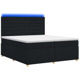  Boxspring krevet s madracem Crna 200 x 200 cm Tkanina - Crna 200 x 200 cm Dizajn linija | shoptok.hr