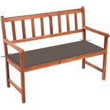 vidaXL Vrtna klupa s jastukom 120 cm od masivnog bagremovog drva Tupe 120 x 50 x 4 cm Cijene