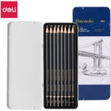 Deli GRAFITNE OLOVKE ZA SKICIRANJE SET 8 kom METALNA KUTIJA EC26 Cene