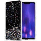 Cadorabo Case, združljiv s Huawei v črni barvi z bleščicami - zaščitni pokrov iz fleksibilnega silikona TPU s penečimi bleščicami, (20694201) | Shoptok.si