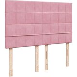  Otomanska postelja z vzmetnicami & LEDs roza 140x190cm žamet, (22054026) | Shoptok.si