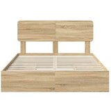  Postelja s shranjevanjem z vzglavjem Sonoma hrast 140 x 200 cm, (5000106027) | Shoptok.si