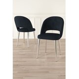 Hanah home set stolica (4 komada) pane anthracite chrome | ePonuda.com
