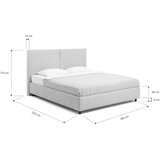 Bonami Selection Sivi tapecirani bračni krevet s podnicom i prostorom za odlaganje 180x200 cm Myra Bold – | shoptok.hr