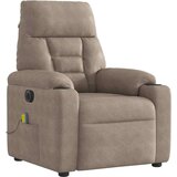  Električni masažni naslanjač taupe mikrovlakna | Shoptok.si