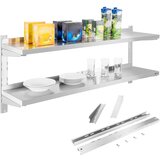Royal Catering Dvojna viseča jeklena stenska polica, nastavljiva 140 cm, (21831860) Cene