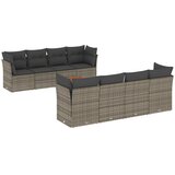  9-dijelni set vrtnih sofa od poliratana s jastucima sivi | shoptok.hr