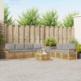  Setovi sofa 8 kom. Bijela i svjetlosiva Poliester | Shoptok.si