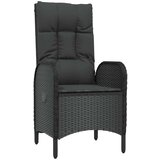  7-dijelni vrtni blagovaonski set crno-sivi od poliratana | shoptok.hr