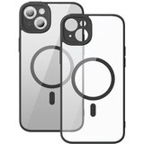 Baseus Frame Transparent Magnetic Case and Tempered Glass komplet za iPhone 14 Plus (črn), (20605199) Cene