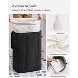Songmics Koš za perilo 72 L, črn bambus | Shoptok.si