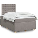  Krevet s oprugama i madracem smeđesivi 120 x 200 cm od tkanine | shoptok.hr