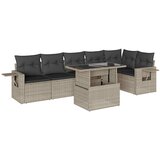  7-dijelni set vrtnih sofa svjetlosivi od poliratana | shoptok.hr