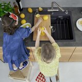 Blanco sudoper ETAGON 6 InFino SILGRANIT CRNA, pribor inox nosači, bez dalj. upr. | shoptok.hr