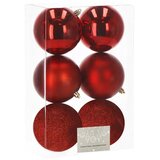  Set Božićnih kuglica crvene boje, 10 cm - 6 komada | shoptok.hr