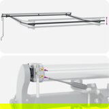 vidaXL Avtomatska Retraktibilna Tenda Črtna 350x250 cm | Shoptok.si