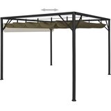  Vrtna sjenica s pomičnim krovom 3 x 3 m smeđe-siva 180 g/m² | shoptok.hr