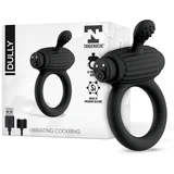 Dully Vibrating Cockring with Remote Control Black
