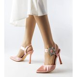 Gemre Beige satin stiletto sandals Linda | Shoptok.si