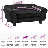 vidaXL Sofa za pse crna 72 x 45 x 30 cm plišana | shoptok.hr