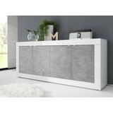 LC Mobili komoda s 4 vrati bela/beton basic 209015-08B Cene